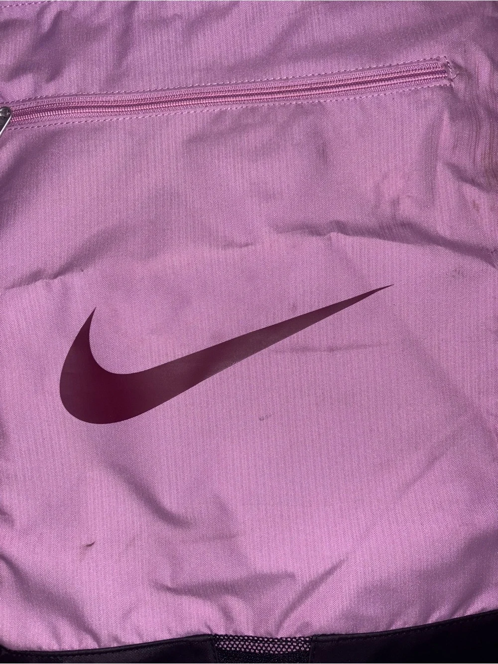 Nike Pink Drawstring Backpack with Black Base